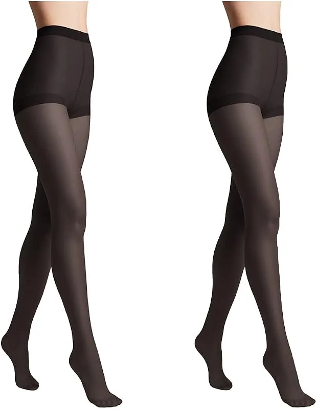 Visita la tienda de Conte élégant Conte elegant Set de 2 medias de mujer sostenibles Half -matt - Mezcladas de mujer pegajosas con bragas marcadas - Solo United Shade 40 — Ropa Navidad