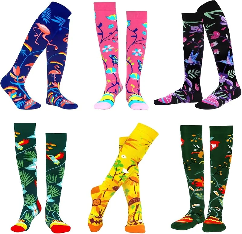 Visita la tienda de WeciBor WeciBor Señoras divertido novedoso patrón multicolor algodón calcetines — Ropa Navidad