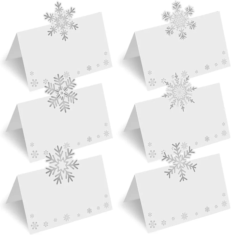 CATASTRBT 60 tarjetas de mesa de Navidad, 8, 9 x 5, 6 cm, tarjetas de lugar, decoración navideña, tarjetas de nombre para escribir en Navidad, decoración de mesa para Navidad (A) — Adviento y mesa