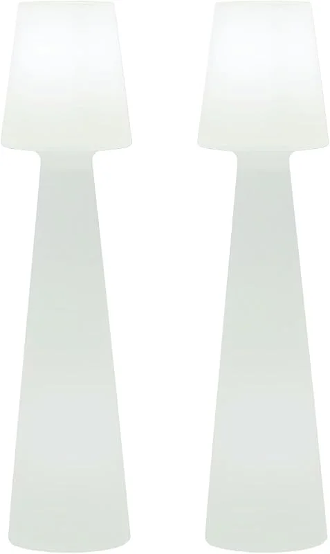 Visita la tienda de newgarden Newgarden Pack de 2 Lamparas de Pie LOLA 110, Batería Solar Recargable (RGB) — Cena a la luz de velas