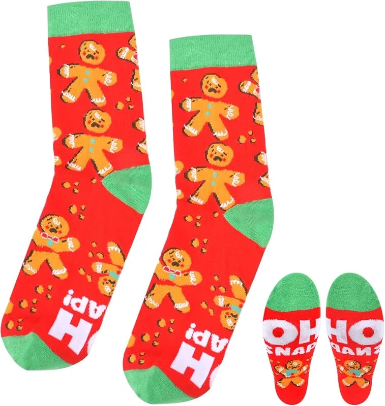 YUSHWENPTY Calcetines Navidad Unisex 1 Par Calcetines Navideños Mujer Chrismas Socks Hombre Calcetine Divertidos para Mujer y Hombre — Decoracion Navidad