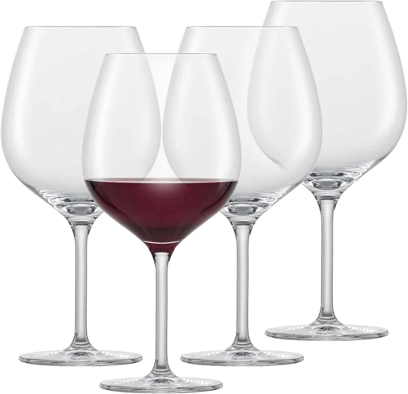 Visita la tienda de Schott Zwiesel SCHOTT ZWIESEL Copas de vino tinto Borgoña For You (set de 4), copas gruesas Burgundy para vino tinto, copas de cristal Tritan aptas para lavavajillas, fabricadas en Alemania (art. nº. 121870) — Vino y mesa festiva