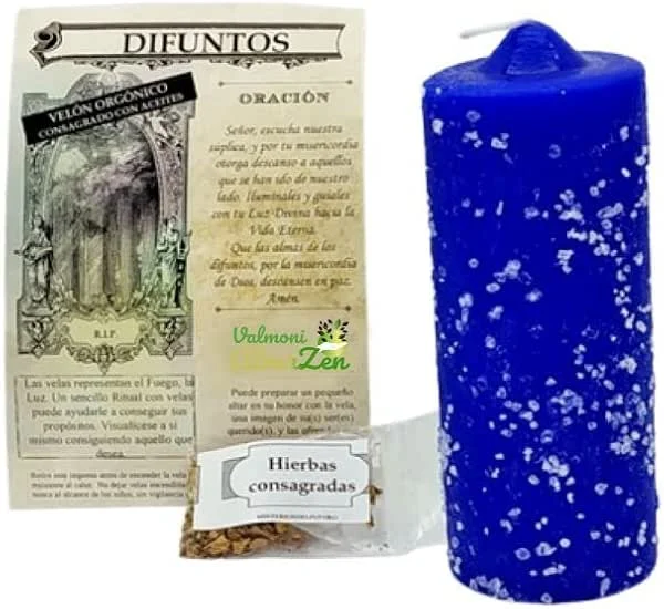 Valmoni Sport Velón Difuntos Orgónico con Ofrendas y Oración Descansen en Paz Muertos Aceites — Cena a la luz de velas
