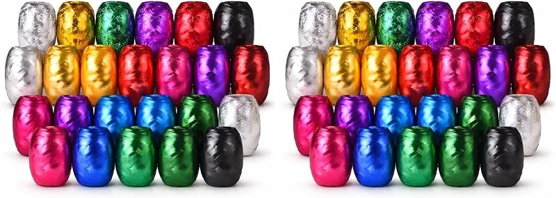 Visita la tienda de TK Gruppe Timo Klingler TK Gruppe Timo Klingler 18x set de cintas de regalo rizadas cada rollo de 20 metros - para decorar y envolver regalos - Navidad (Paquete de 2) — Envoltorio regalo