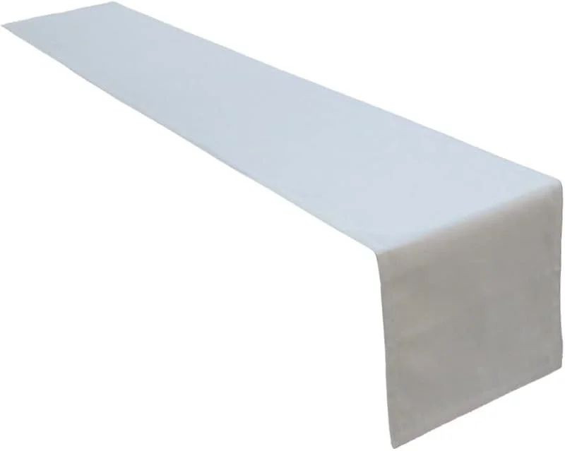 Lemos Home Camino de Mesa algodón, colección Concept, Color y tamaño a Elegir (Camino de Mesa – 40 x 180 cm, Gris Claro) — Hogar y cocina