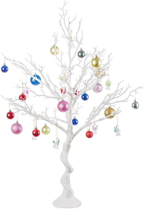 Visita la tienda de Nuptio Nuptio Árbol Pascua Artificial Blanco - 105cm Alto Adorno Navidad Exhibición Manzanita Árboles Falsos Decorativos Ramitas Imitación Ramas Interiores para Centros Mesa Boda Fiesta Halloween — Decoracion Navidad