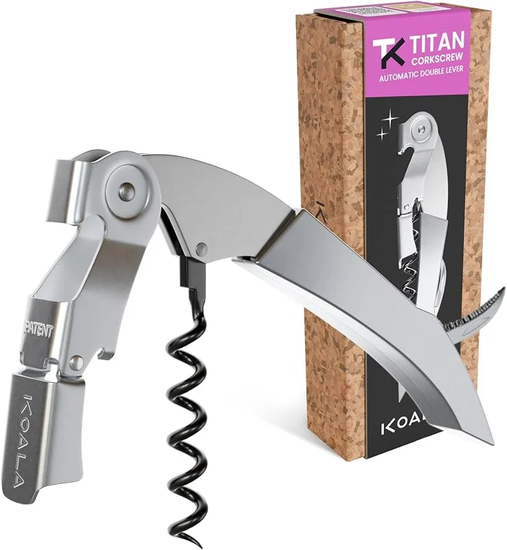 Visita la tienda de Koala KOALA Sacacorchos Profesional 2 Tiempos TITAN, Abridor de Vino — Vino y mesa festiva