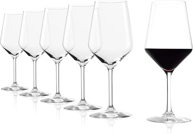 Stölzle Lausitz Copas para vino tinto Revolution de Stölzle Lausitz, de 490 ml, juego de 6, de diseño específico — Vino y mesa festiva