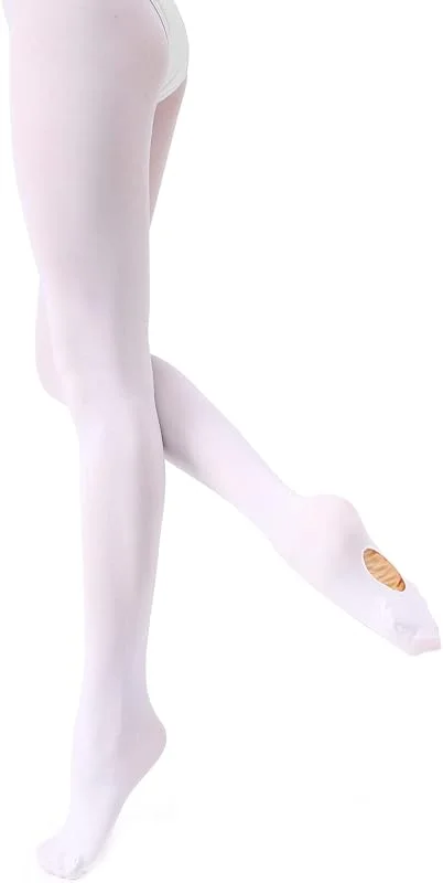 Monbessi Mallas de ballet convertibles 90D para mujer, medias de ballet suaves con pies de baile con agujeros — Ropa Navidad