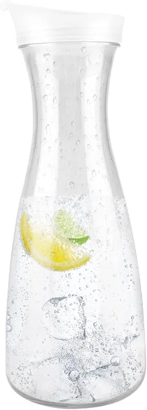 Agatige Jarra De Agua, 54 Oz Jarra De Bebida De Jugo De Acrílico Transparente Jarra Con Tapa De Plástico Jarra Agua Plastico Jarra Agua Nevera Para Uso Reunión Bar En Casa Y Restaurante — Vino y mesa festiva