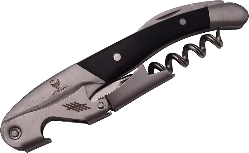 GERMANUS Cuchillo sumiller Premium 198 para descorchar botellas de vino — Vino y mesa festiva