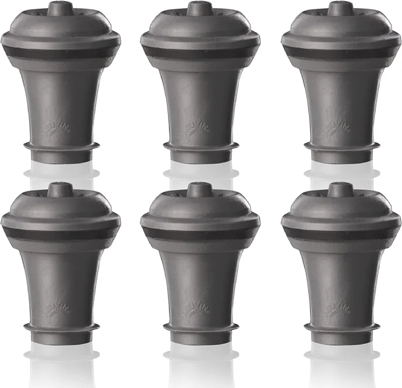 Visita la tienda de Vacuvin Vacu Vin Set de Bomba de Vacío y Tapón para Vino - Color Gris - Tapón Hermético para Mantener el Vino Fresco — Vino y mesa festiva