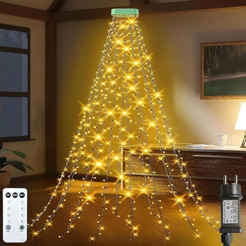 Visita la tienda de GYLEFY GYLEFY 3M Luces Arbol Navidad para Exterior Interior-Blanco Cálido — Luces Navidad