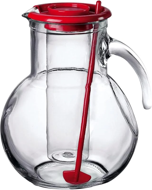 Bormioli Rocco Pratesi Jarra Kufra 2 Lt Roja Con Hielo — Vino y mesa festiva