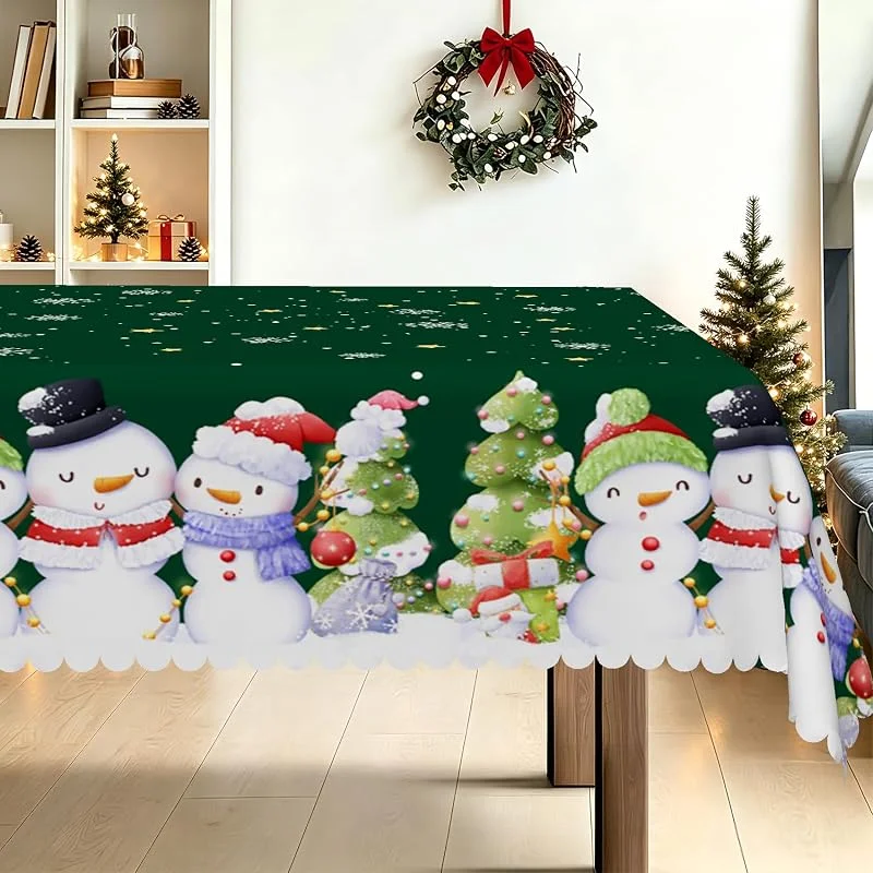 Visita la tienda de MIRRORANG 140x180cm Mantel navideño Muñeco de nieve de invierno Copo de nieve — Hogar y cocina