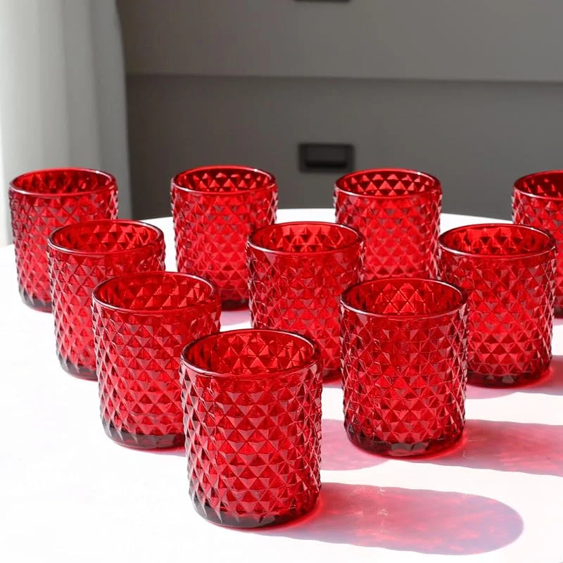 Vohocandle Juego de 12 portavelas de té rojos, en paquete grande, para decoración de fiestas, bodas, Navidad, color rojo, 5, 5 cm de ancho x 6, 5 cm de alto — Adviento y mesa