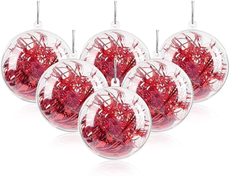 Visita la tienda de Uten Uten 20 Bolas de Navidad Transparentes, Adornos rellenables, Bolas de Navidad Transparentes, Regalos para decoración de Fiesta de Festivales en Interiores y Exteriores (80 mm) — Decoracion Navidad