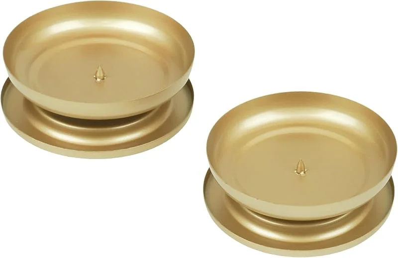 Visita la tienda de KRIPINC Vintage Juego de 2 Candelabros para Velas con Púa, Diámetro 10.5cm — Adviento y mesa