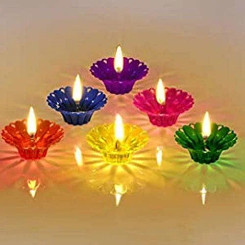 Frienemy Home Frienemy Presents Clay Diya Set Velas De Clay Diya para Diwali Puja - Pintadas A Mano Diya Matki Velas Y Tealight para Decoración Exterior E Interior (5, 5 Cm X 4Cm) - #Frienemy-347 — Cena a la luz de velas