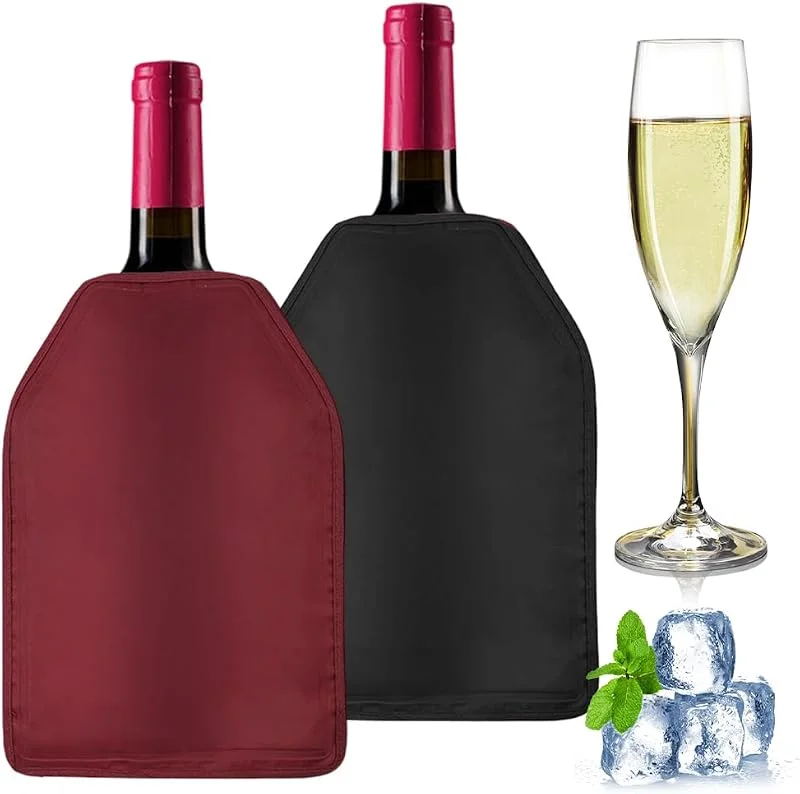 XJJAUGKLY Enfriador de vino, 2 piezas de botella de enfriamiento, enfriamiento largo — Vino y mesa festiva