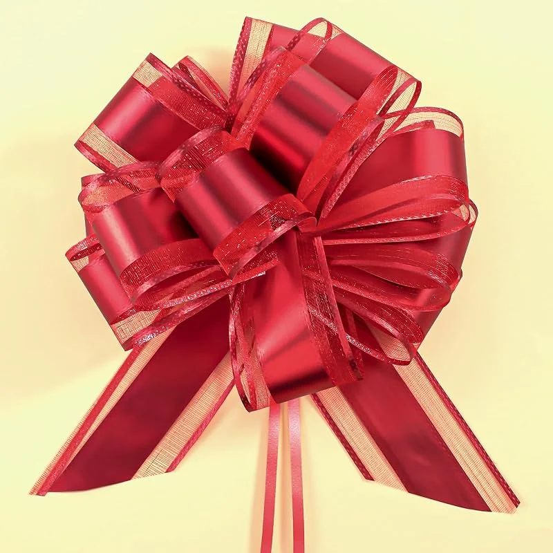 Jeffdad 10 lazos de regalo grandes, 18 cm, lazo rojo — Envoltorio regalo