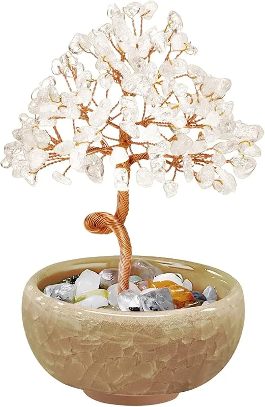 Visita la tienda de VLYX Árbol de la Vida de Cuarzo Rosa, Decoración Artesanal con Alambre de Cobre Mujeres y Hombres — Decoracion Navidad