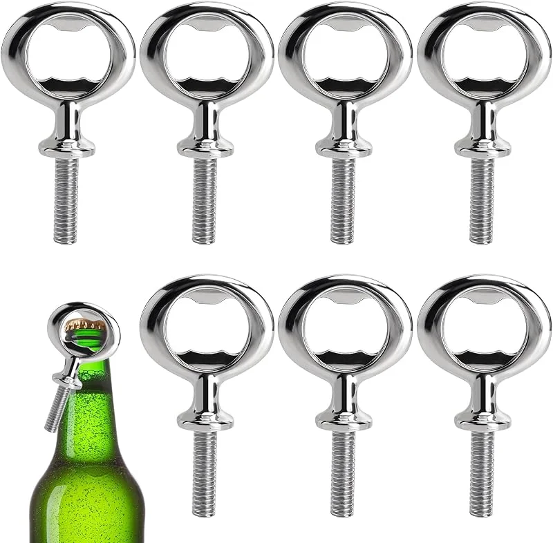 ZRUEWOT Abrebotellas de metal en bruto 4 piezas – Abrebotellas resistente, abridor de botellas de cerveza pesado, abrebotellas de metal con cómodo diseño de mango para cocina, bar, exterior y camping — Vino y mesa festiva