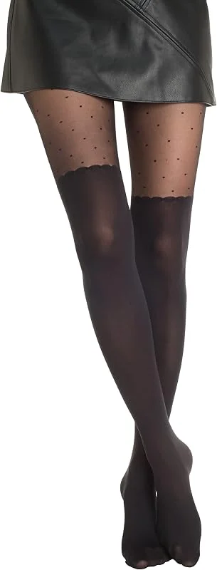 Visita la tienda de Gi&Gi Gi&Gi Medias 40-120 denier con taco de algodón para mujer con efecto midi para piernas en primer plano siempre protagonistas de los looks de tendencia. N.1239 — Ropa Navidad