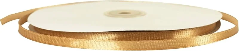 YAAVAAW Cinta fina de satén dorado champán de 91 m x 6 mm, cinta dorada delgada de 1, 5 pulgadas para envolver regalos, boda, coche, árbol de Navidad, cumpleaños, pastel, lazo para el pelo, florista — Envoltorio regalo