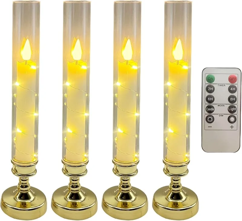 zwxqe Velas LED Sin Llama de Mesa — Cena a la luz de velas