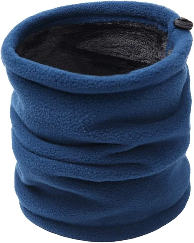 TAGVO Calentador de Cuello Vellón, Polaina Térmica de Cuello de Doble Capa, Bufanda Multifuncional Invierno Cuello de Esquí a Prueba de Viento Capucha Pasamontañas Mascarilla Unisex — Ropa Navidad