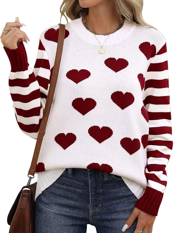 Visita la tienda de HEEKPEK heekpek Jersey Navidad Mujer Cuello Redondo Punto Jersey Oversize Mujer Invierno Termico Jerseys de Navidad Suéter — Ropa Navidad