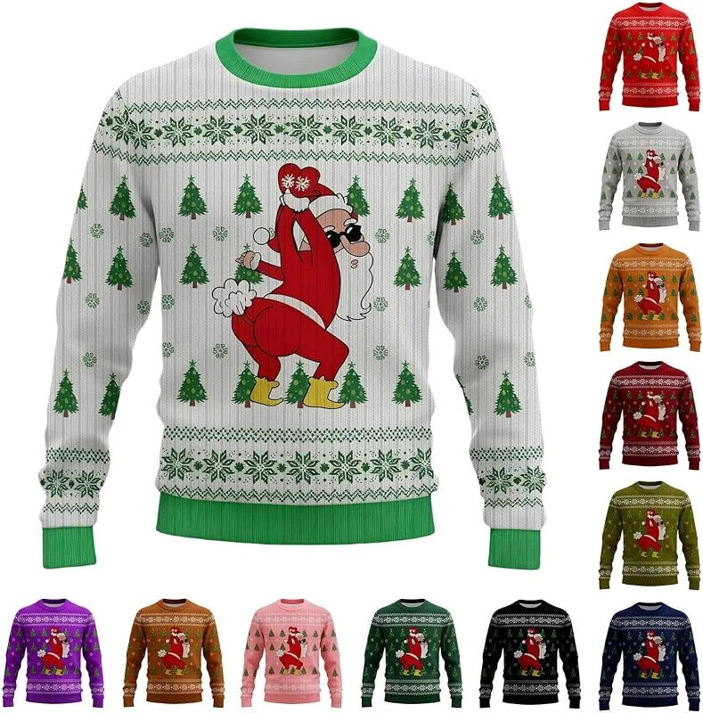 PINTUTU Jersey Navidad Jersey Navideño Hombre Ropa Navideña Jerseis Navideños Camisetas Navideñas Familia Sudadera Navidad Familia Navideños Gracioso Pareja Christmas Jumper Suave — Ropa Navidad