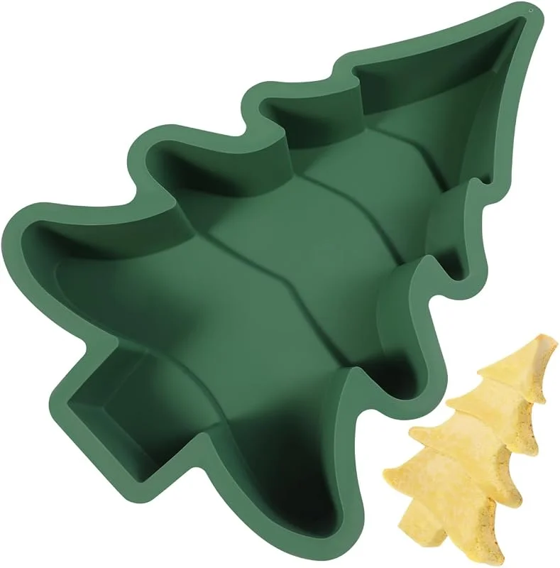Veemoon Molde de silicona para árbol de Navidad, molde de silicona apto para alimentos para tartas de fiesta, idea de regalo para la familia y para hornear en Navidad — Hogar y cocina