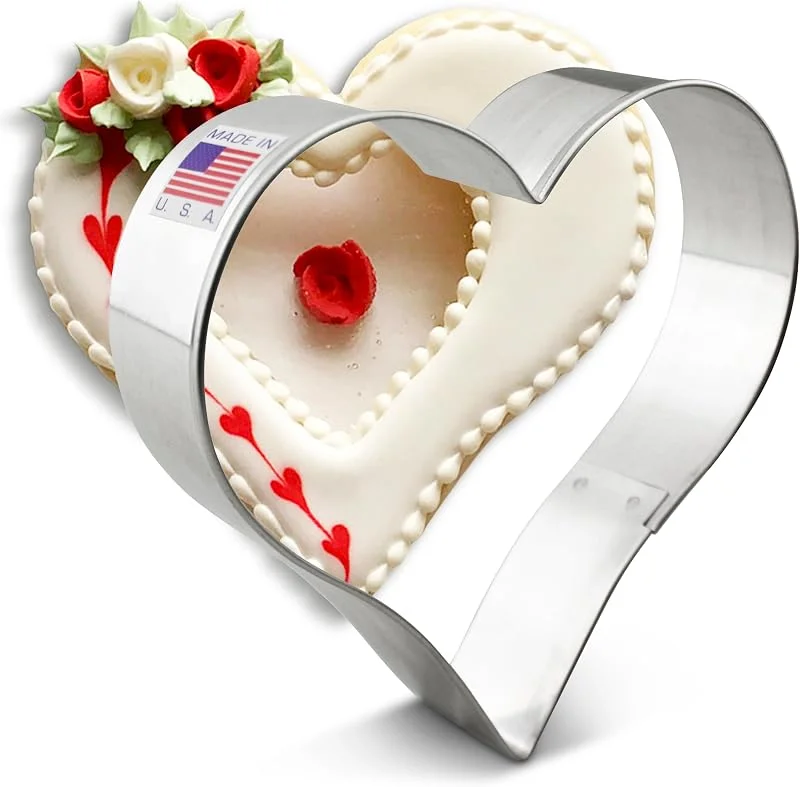 Visita la tienda de Ann Clark Cookie Cutters Ann Clark Cookie Cutters Cortador de galletas corazón - 10 cm - Acero fabricado en EE. UU. — Hogar y cocina