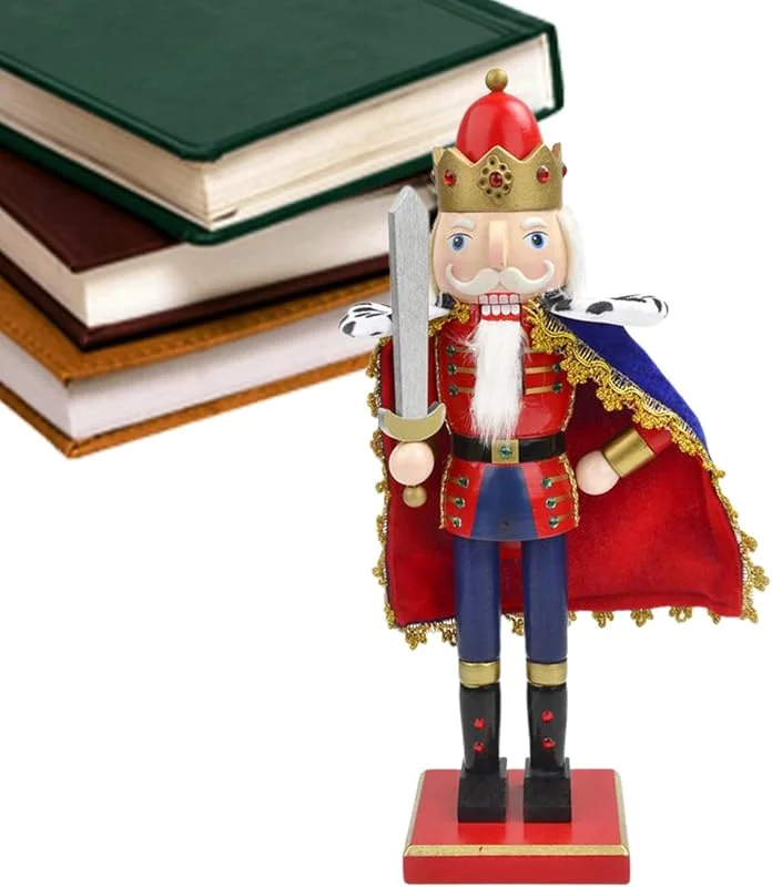 Generic Navidad Cascanueces figuras madera Cascanueces soldado escultura para mesa — Decoracion Navidad