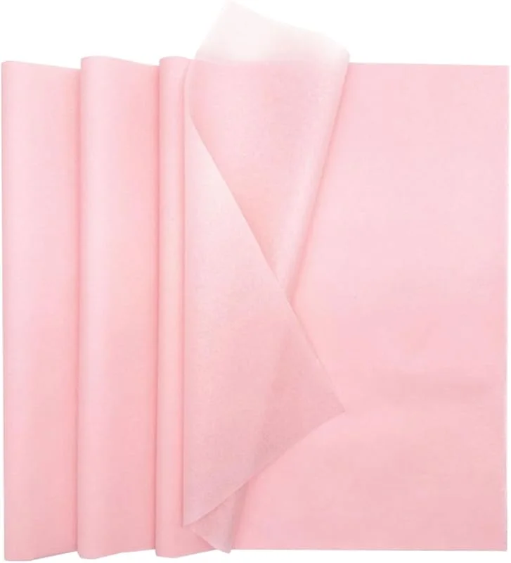CALLYSONIC Papel Transparente Multicolor, Papel De Seda Mate Rosa, Papel De Embalaje A4, Para Manualidades, Pompones, Flores Y Regalos — Envoltorio regalo