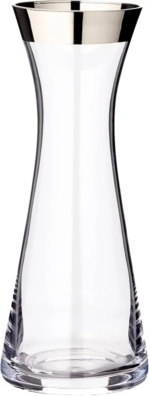 Visita la tienda de EDZARD EDZARD Jarra Hendrik (H 27 cm, Ø 11 cm), cristal con borde de platino — Vino y mesa festiva