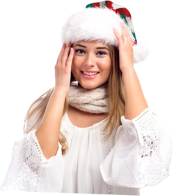 Visita la tienda de ABOOFAN ABOOFAN 1Pc Sombrero De Navidad De Punto Traje De Santa Claus Accesorios Traje De Santa Claus Sombrero De Navidad Gorro De Papá Noel Sombreros De Navidad Gorro De Navidad Piel Santa Tejer — Ropa Navidad