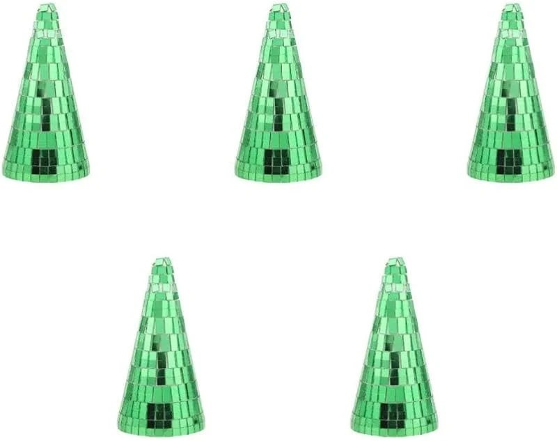 PRETYZOOM 5 Piezas Decoración Navideña Cónica Contemporánea Verde de — Decoracion Navidad