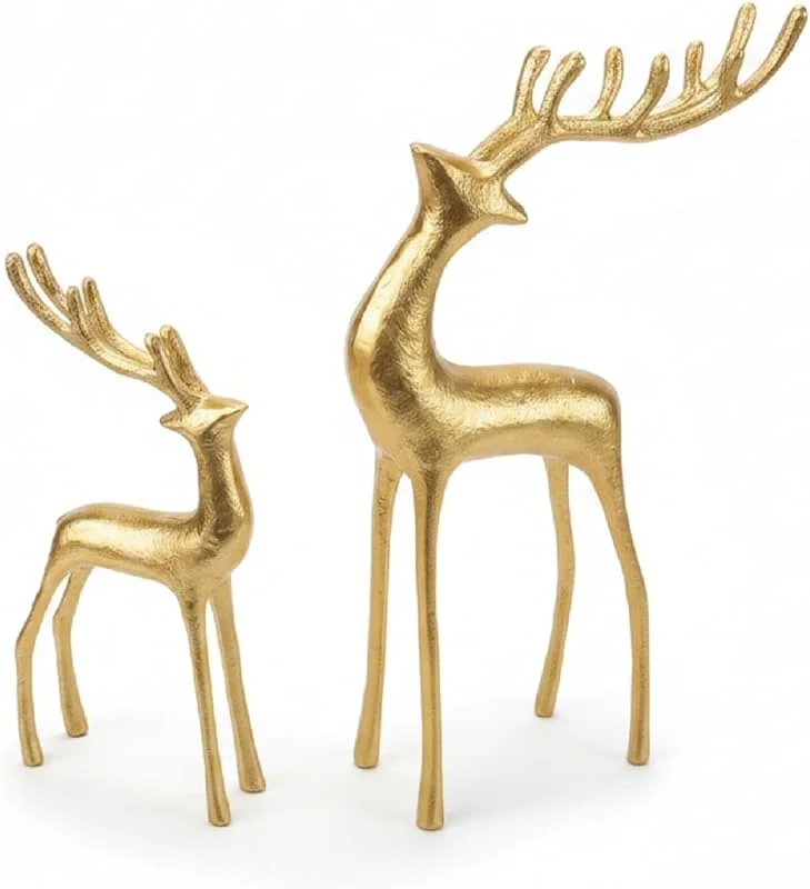 Visita la tienda de Sziqiqi Sziqiqi Reno Navidad Dorado para Mesas: Adornos Navidad para Interior — Adviento y mesa
