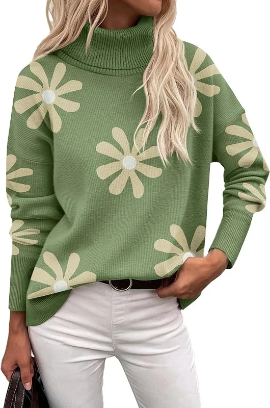 Visita la tienda de Zeagoo Zeagoo Jersey de Cuello Alto Mujer Invierno Suéter de Punto Otoño Pullover — Ropa Navidad