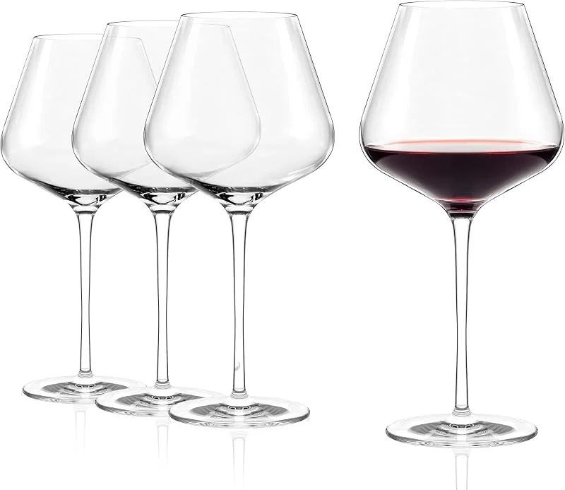 Stölzle Lausitz Copas de Vino de Borgoña Quatrophil Set de 6, 710 ml – Copas de Vino Tino para Borgoña y Pinot Noir – Copas para una Óptima Liberación de Aroma – Resistentes a Lavavajillas y Golpes — Vino y mesa festiva