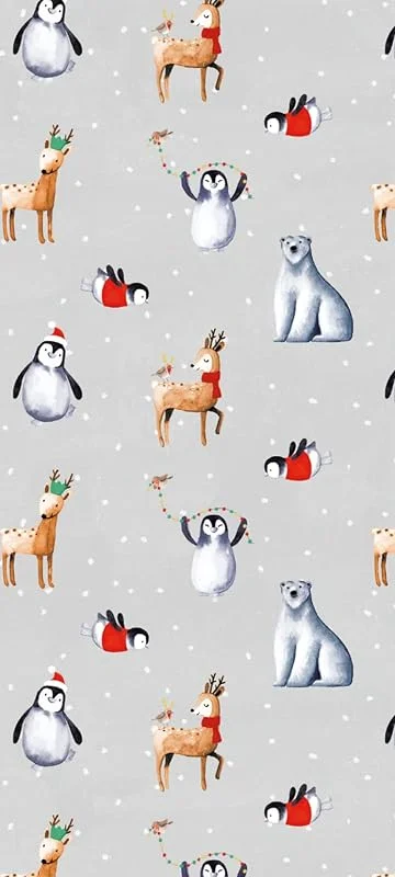 Glick Cuatro hojas de papel de seda de animales, envoltura de pañuelos de Navidad, TPX64, multicolor — Envoltorio regalo