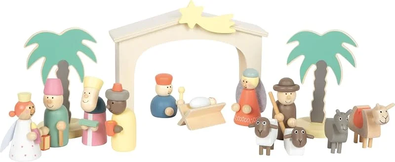 Visita la tienda de small foot Small Foot Set Juego Belén de Madera Cuento de Navidad decoración navideña Figuras detalladas a Partir de 3 años, 12689 — Decoracion Navidad