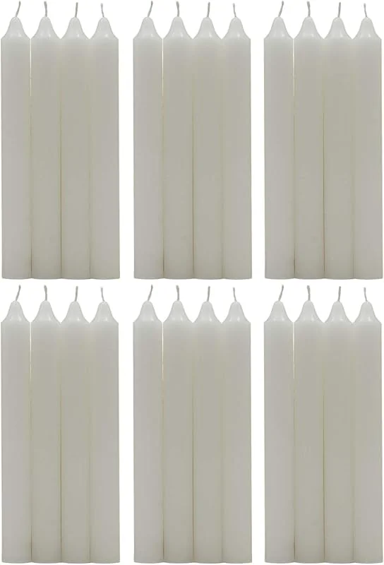 Visita la tienda de H HANSEL HOME H HANSEL HOME Vela de Mesa Multiples Colores 17, 5 cm (Blanco, 24 Velas) — Cena a la luz de velas