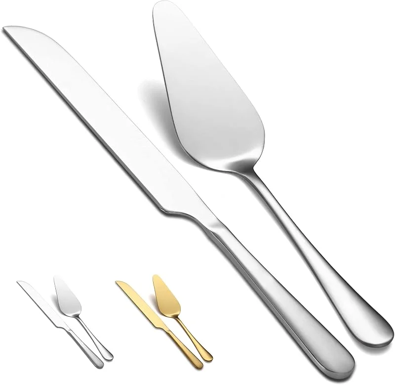 Kyraton Juego de Cuchillo Y Servidor Para Pastel de Boda, conjunto de corte de pastel de acero inoxidable para boda incluyen cortador de pastel y servidor de pasteles perfecto para boda, Navidad — Adviento y mesa