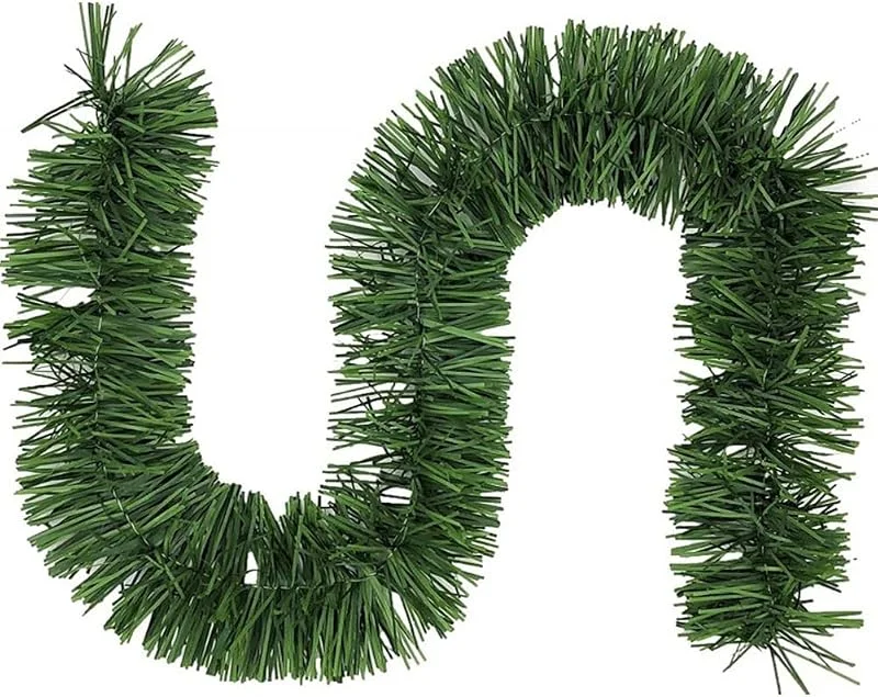 GreatRise Guirnalda de Navidad de 1, 5 m, guirnalda de abeto artificial de plástico, guirnalda para árbol de Navidad, escaleras, chimenea, puerta de casa, exterior e interior, decoración colgante verde — Decoracion Navidad