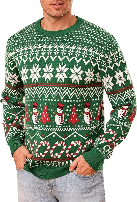 Visita la tienda de Gyabnw Gyabnw Jersey Navideño Cuello Redondo para Hombre Suéter de Manga Larga Cálidos Hombre Invierno — Ropa Navidad