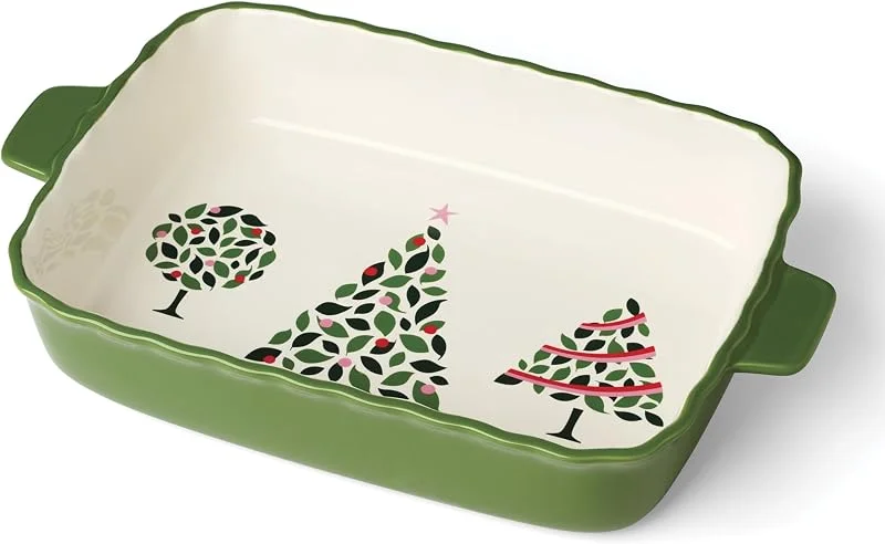kate spade new york Evergreen - Fuente rectangular para hornear, Navidad, decoración festiva de cocina — Hogar y cocina